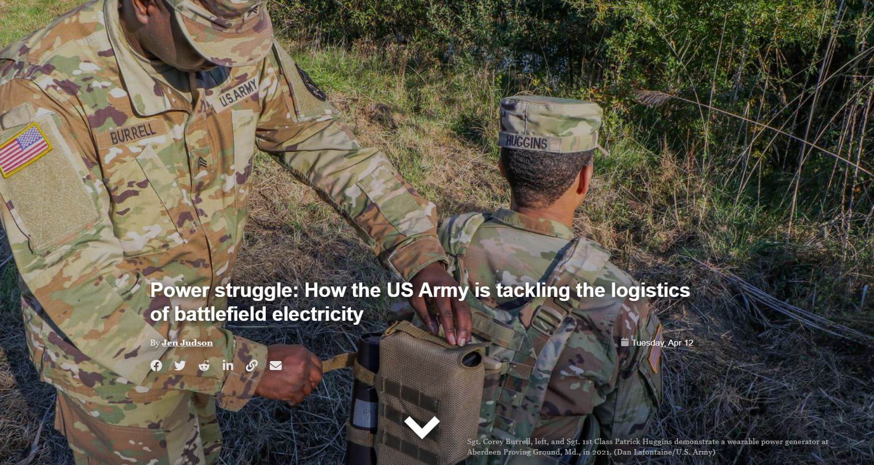 Read more about the article POWER STRUGGLE: HOW THE US ARMY IS TACKLING THE LOGISTICS OF BATTLEFIELD ELECTRICITY